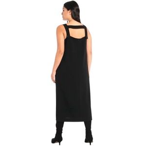 Marina Rinaldi Women's Black Danese Shift Midi Dress Plus Size US 16W